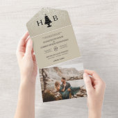 Hochzeitstorte All In One Einladung (Abreißen)