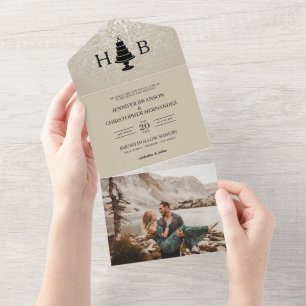 Hochzeitstorte All In One Einladung