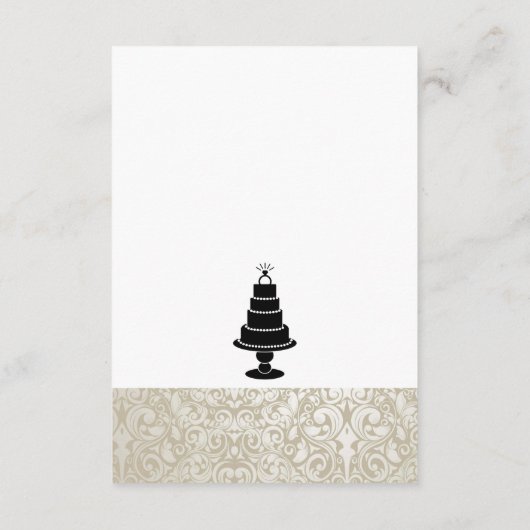 Hochzeitstorte Begleitkarte (Rückseite)