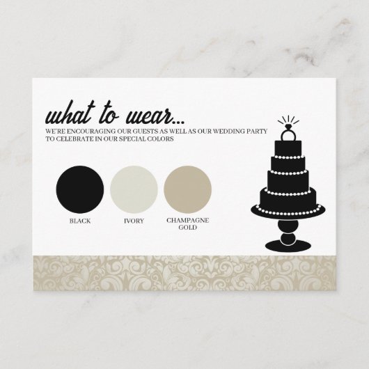 Hochzeitstorte Begleitkarte (Vorderseite)