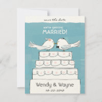 Hochzeitstorte Birds Braut & Bräutigam Save the Da