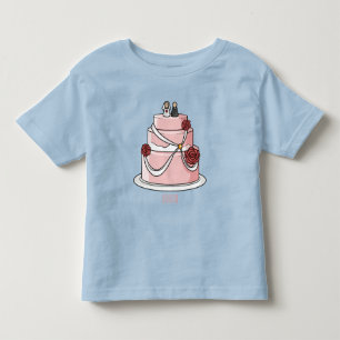 Hochzeitstorte Cartoon-Illustration Kleinkind T-shirt