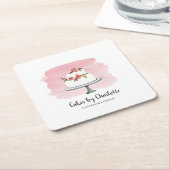 Hochzeitstorte, Caterer Rechteckiger Pappuntersetzer (angewinkelt)