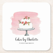 Hochzeitstorte, Caterer Rechteckiger Pappuntersetzer (Vorderseite)