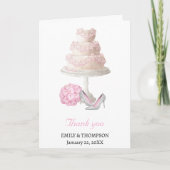 Hochzeitstorte Danke Karte (Vorderseite)