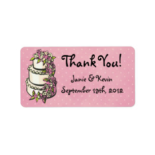 Hochzeitstorte Danke Labels Adressaufkleber
