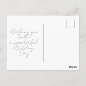 Hochzeitstorte Design Herr und Frau Postkarte (Rückseite)