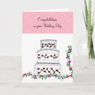 Hochzeitstorte Ehe Glückwünsche Karte
