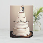 Hochzeitstorte Einladung (Stehend Vorderseite)