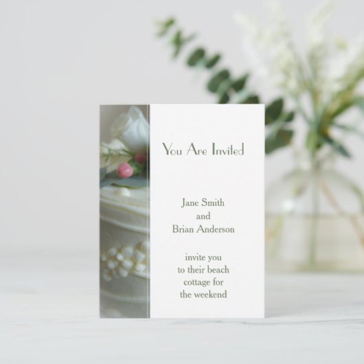 Hochzeitstorte Einladung (Stehend Vorderseite)