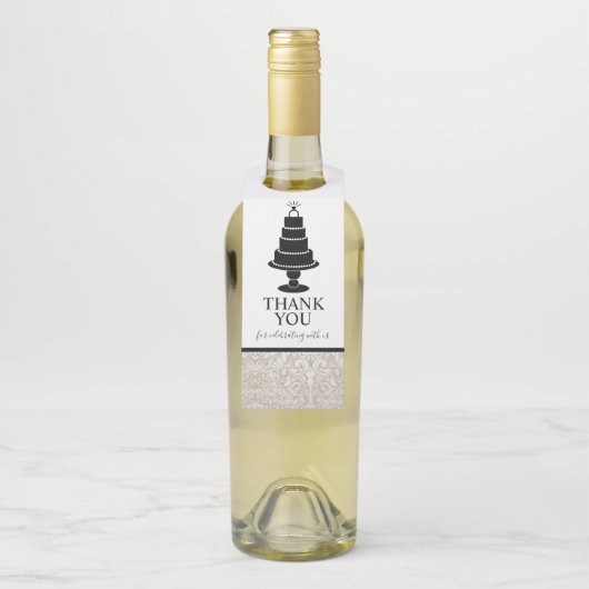 Hochzeitstorte Flaschenanhänger (Auf Flasche)