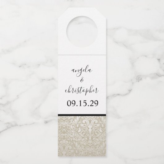 Hochzeitstorte Flaschenanhänger (Rückseite)