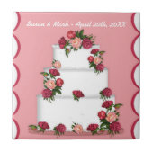 Hochzeitstorte Fliese (Vorderseite)