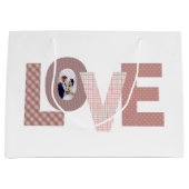 Hochzeitstorte Foto Liebe Große Geschenktüte (Vorderseite)