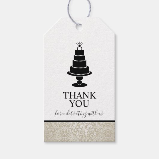 Hochzeitstorte Geschenkanhänger (Vorderseite)