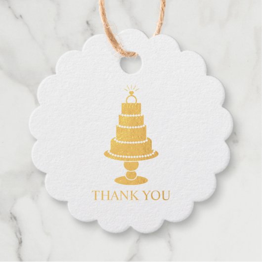 Hochzeitstorte Geschenkanhänger (Vorderseite)