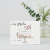 Hochzeitstorte - Gewitterter Wechsel des Datums ve Postkarte (Stehend Vorderseite)
