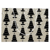 Hochzeitstorte Große Geschenktüte (Rückseite)