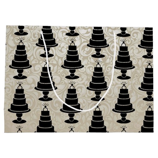 Hochzeitstorte Große Geschenktüte (Rückseite)