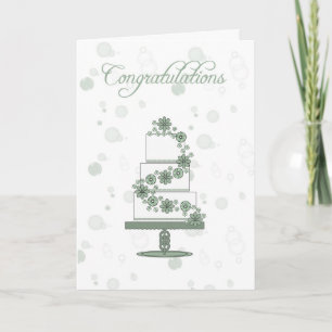 Hochzeitstorte, Hochzeitstag Glückwunsch an die b Karte