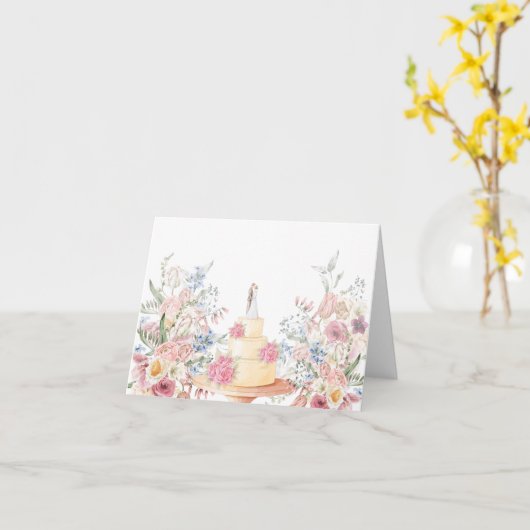 Hochzeitstorte Karte (Gelbe Blume)