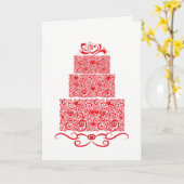 Hochzeitstorte Karte (Gelbe Blume)