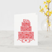 Hochzeitstorte Karte (Gelbe Blume)