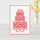 Hochzeitstorte Karte (Gelbe Blume)