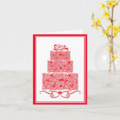Hochzeitstorte Karte (Gelbe Blume)