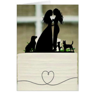Hochzeitstorte Karte - Silhouette