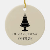 Hochzeitstorte Keramik Ornament (Vorne)