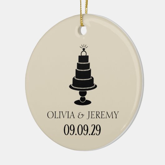 Hochzeitstorte Keramik Ornament (Links)