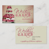 Hochzeitstorte-Konfektionsartikel-Event-Planer Visitenkarte (Vorne/Hinten)