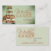 Hochzeitstorte-Konfektionsartikel-Event-Planer Visitenkarte (Vorne/Hinten)