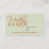 Hochzeitstorte-Konfektionsartikel-Event-Planer Visitenkarte (Rückseite)