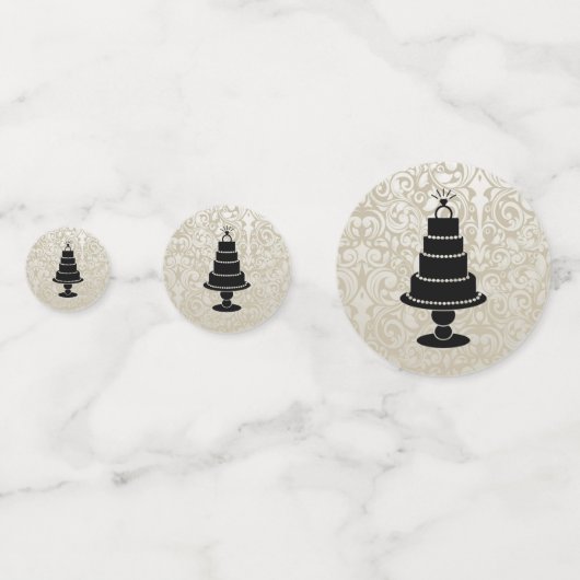 Hochzeitstorte Konfetti (Rückseiten)