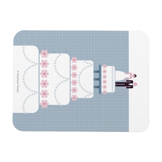 Hochzeitstorte Magnet (Horizontal)