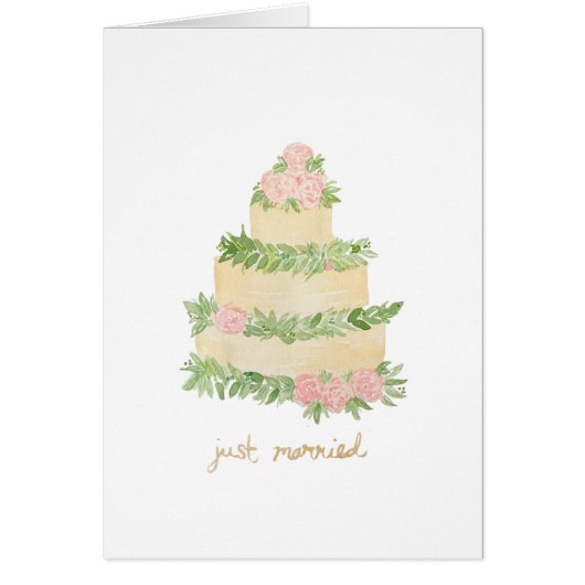 Hochzeitstorte nur verheiratete Karte (Vorne)