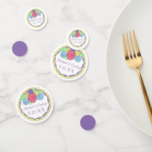 Hochzeitstorte Pastel Rose Brautparty Geburtstag Konfetti (Gruppe)