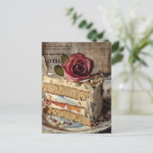 Hochzeitstorte Postkarte (Stehend Vorderseite)