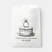 Hochzeitstorte-Ring Geschenktütchen (Vorderseite)