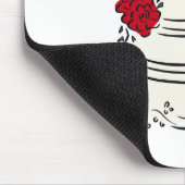 Hochzeitstorte Rote Blume Mousepad (Ecke)