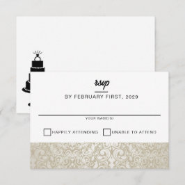 Hochzeitstorte RSVP Karte