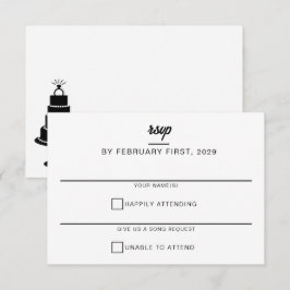 Hochzeitstorte RSVP Karte