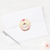 Hochzeitstorte Runder Aufkleber (Umschlag)