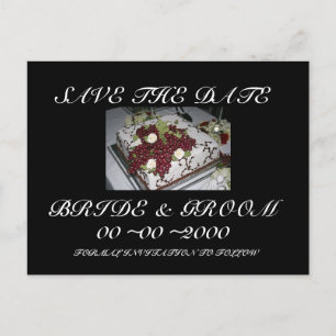 Hochzeitstorte Save the Date Ankündigungspostkarte