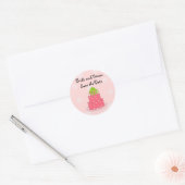 Hochzeitstorte Save the Date Runder Aufkleber (Umschlag)