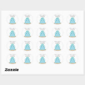 Hochzeitstorte Save the Date Runder Aufkleber (Blatt)