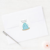 Hochzeitstorte Save the Date Runder Aufkleber (Umschlag)