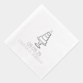 Hochzeitstorte Servietten Mit Folie (Rechts)